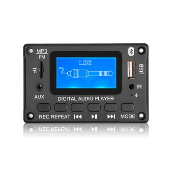 Kebidu DC 5V, 12V Bluetooth Audio Decoder Valdes MP3 Atskaņotājs Ar LCD Ekrāns Atbalsta Zvanu/Ierakstīšanas/MP3/USB/TF/LINE IN/FM/BLUETOOTH