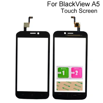 Mobilo BlackView A5 Touch Screen Digitizer Panelis Sensoru Tālrunis Rīki 3M Līmi Salvetes Touch