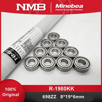 Sākotnējā NMB Minebea paturot R-1980KK 8*19*6mm 698ZZ miniatūras lodīšu gultņiem 698 698Z 8x19x6 mm