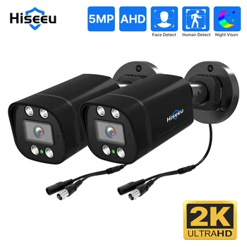 Hiseeu 1080P AHD CCTV Bullet Kamera 5MP Seju Atpazīšana Āra Drošības Analogās Video Novērošanas Kameras AHD DVR Sistēma XMEye