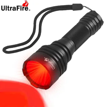 Ultrafire 18650 Lukturīti LED Sarkans/Zaļš Gaismas Lukturīti Rokas Taktiskās Luz Hhunting Lukturīti Ūdensizturīgs Lukturis