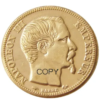 Francijā 20 Franku 1853 - 1860 Gadiem Pieejama Napoleons III Zelta Pārklājumu Kopēt Monētas