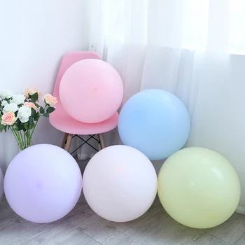 5gab 24inch Lielu Pastelis Apaļo Lateksa Baloni Liels Skaists Dzimšanas dienas svinības ir Piepūšams ar Hēliju Macaron Balonu Arku Apdare