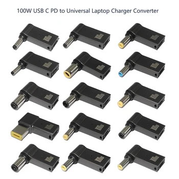 100W USB C Tipa Ātrās Uzlādes Adapteri Plug Connector Universālo USB C Klēpjdatoru Lādētāja Pārveidotājs Dell, Asus, Hp, Acer, Lenovo