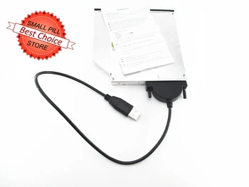 USB Slim SATA Pārveidotāja Adapteris Klēpjdatoru SATA CD / DVD Optisko Disku 13Pin