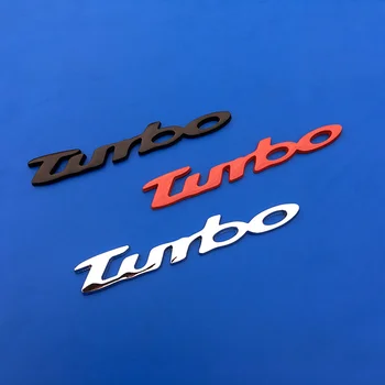 1 GAB. 3D METĀLA TURBO Aizmugures Bagāžnieka Auto Emblēma ar Auto Uzlīmes BMW uzmanību VW, skoda, sēdeklis Peugeot, lada 