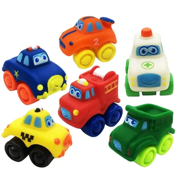 6Pcs Bērniem, Bērniem, Gumijas, Plastmasas Modeļa Automašīnas Transportlīdzekļa Izglītības Rotaļlieta Dāvana