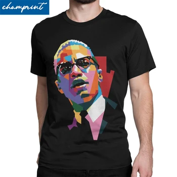 Melns Tiesības Āfrikas Malcolm X, T-Krekli Vīriešiem Vintage Kokvilnas t-veida Krekls ar Īsām Piedurknēm T Krekli 4XL 5XL 6XL Apģērbi