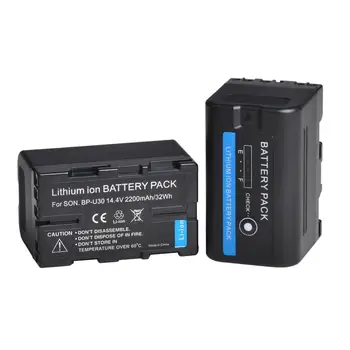Batmax 2200mAh BP-U30 BP U30 Akumulatoru ar LED Jaudas Rādītāji Sony BP U30 U60 U90 XDCAM EX PMW 100 150 160 200 PMW EX1 EX3
