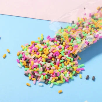 10g/Maiss Krāsains Sprinkles Nagu Šķēles Simulācijas DIY Polimēra Māla Nagu Art Dizains konfektes Konfektes, Cukuru Simulācijas Pārtikas Šķēles