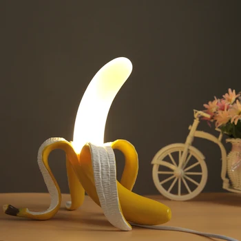 Banānu Gaismas art deco galda lampas dzīvojamā istabā Stikla abažūrs Galda Apgaismes Armatūru Guļamistaba Bāra Dekori LED naktsskapītis lampas