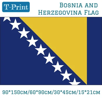 Valsts Karogs Bosnija Un Hercegovina 90*150cm 60*90cm 15*21cm 30*45cm Auto Karogu Event / Office / Home Decoration