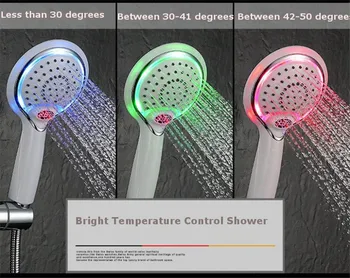 LED Dušas Spray Galvas Headheld Dušas Spray Galvas Digitālo Temperatūras Sensors 3 Krāsas Izmaiņas, Ūdens Powered Jaunu Rainfull Duša