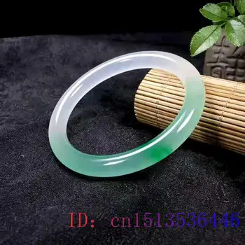 Jade Rokassprādze Rokassprādzes Jadeite Rotaslietas Šarmu Amuletu, Dabas Balts Zaļā Ķīnas Cirsts Dāvanas Modes