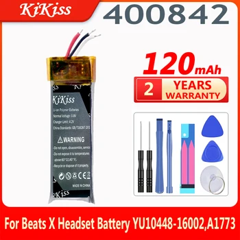 KiKiss Nomaiņa 120mAh Akumulatoru BeatsX par Sitienu X Austiņas Austiņas Baterijas YU10448-16002,A1773 Lielas Jaudas Bateria