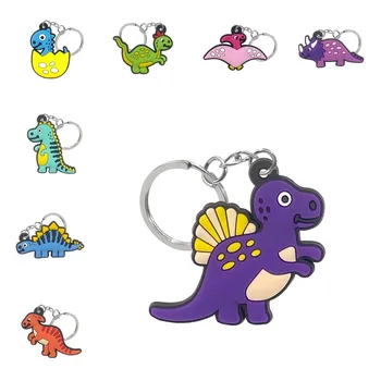 1GB PVC atslēgu piekariņi radošo dzīvnieku karikatūra atslēgu gredzens dinozauru atslēgu turētāji fit sieviešu, vīriešu, bērnu auto atslēgas, soma, aksesuāri, dāvanas