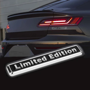 3D Emblēmu Limited Edition Logo Metāla Decal Aizmugures Bagāžnieka Žetons Auto Uzlīme Audi BMW Ford Focus VW, Skoda Peugeot, Lada Hyundai