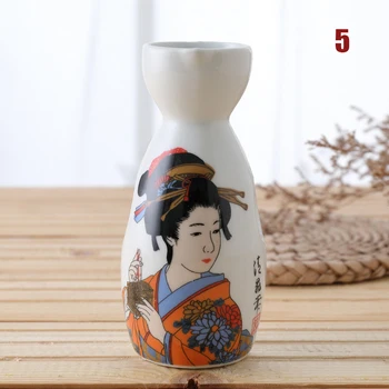 Japāņu Stila Maneki Neko Keramikas Retro Sakē Pudele 150ml Tokkuri Laimīgs Kaķis Geišas Dzērienu Dēļ Dozatoru Drinkware Vīna Pudele