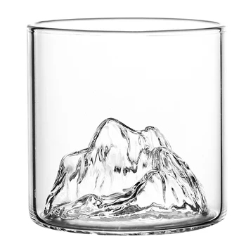 Viskijs Stikla Kalnu formas Vīna Glāzi Komplekts 4