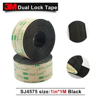 3M Dual Lock Zema Profila Reclosable Aizdari SJ4575 Black quick lock aizdares 1IN*1M