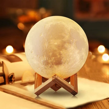 3D Drukas Mēness Lampa ar Statīvu Ramadāna Rotājumi EID Mubarak Dekori Mājas Islāmu Musulmaņu Gadījumā Puses Piegādes Eid al-Fitr Dekori