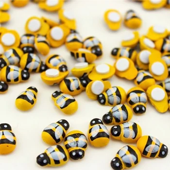 100gab Koka Bites Rotājumu Mini pašlīmējošās Rotājumu Kāzu Dekorēšana DIY Roku darbs Bērnu Dāvanu Puses Piederumi