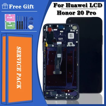 100%Oriģināls, Lai Huawei Honor 20 Pro YAL-AL10,L41 Lcd Displejs ar Multi Touch Ekrānu Nomaiņa Pārbaudīta Tālruņa Ekrānu Digitizer
