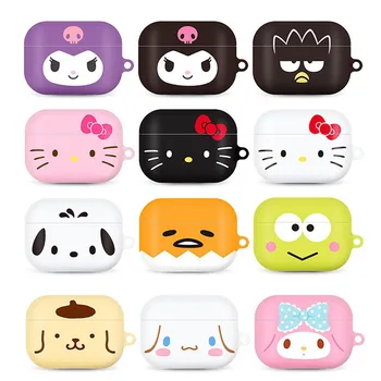 Sanrioed Manu Melodiju Cinnamoroll Kuromi Kittys AirPods Pro Apple Trīs paaudzes Bezvadu Bluetooth Austiņas Kritums Aizsardzības Gadījumā