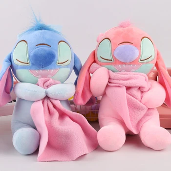 25cm Disney Lilo un Stitch Pāris Plīša Plushie Kawaii Anime Stich Gudrs Pildījumu Meitene Bērniem, Dzimšanas dienu Lelle, Rotaļlietas Bērniem, Dāvanu