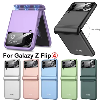 Magnētiskā Vira Case for Samsung Galaxy Z Flip 4 Pilnīgu Aizsardzību Gadījumā, ja ar Kameras Objektīvs Filmu par Samsung Galaxy Z Flip4 Telefonu Gadījumā