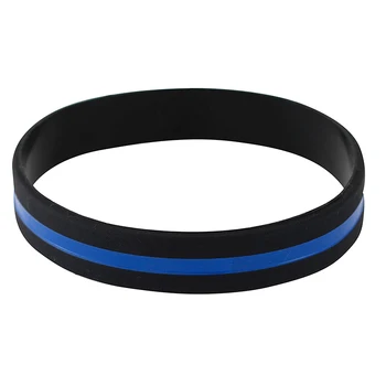 2gab Modes Silikona Aproce Policijas darbinieki Patruļas Izpratni Aproces Atbalsta Thin Blue Line Silikona Aproces Value Pack