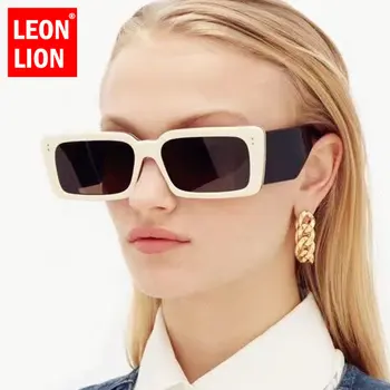 LeonLion 2022 Vintage, Saulesbrilles Sieviešu Square Luxury Glāzes Par Sievietēm/Vīriešiem Vienkāršu Rozā Lentes De Sol Mujer Retro Oculos UV400