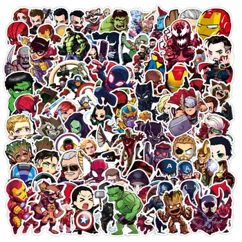 10/50/100gab/Komplekts Disney Cartoon Brīnums Uzlīmes Avengers Bagāžas Skeitborda Ģitāra Klēpjdatoru, Ūdensnoturīgas Uzlīmes Bērniem Rotaļlietas
