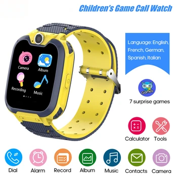 Kids Smart Pulksteņi Puzzle Spēles Spēlēt Mūziku, Kameru Kalkulators Atbalsta SD 2G SIM Kartes Tālruņa Zvana Pulkstenis Bērniem Smartwatch