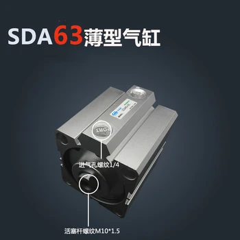SDA63*20-S Bezmaksas piegāde 63mm Nesa 20mm Insulta Kompakts Gaisa Baloniem SDA63X20-S Dual Action Pneimatiskā Cilindra