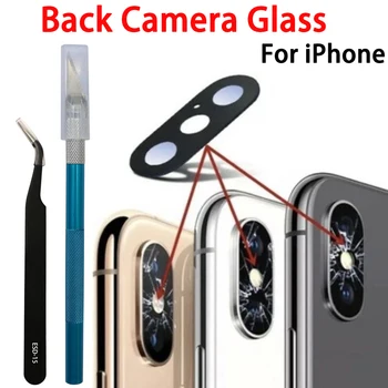 Aizmugures Aizmugurējo Kameru Stikla Lēcas Ar aAdhesive Un Remonta Rīku iPhone 6 6s 6P 6SP 7 7P 8 Plus X XS XR XSMax 11 11Pro Maks.