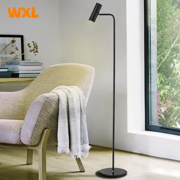 LED, regulējams grīdas lampa Zelta/Melna/Balta Moderns priekšnams, guļamistaba biroja vertikālā grīdas lampa Mājas apdare lampas