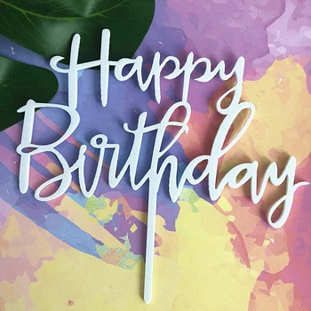 15 Stilu Happy Birthday Cake Toppers Akrila Dzimšanas Dienas Svinības Desertu Dekorēšanai Cupcake Cilindrs Dzimšanas Dienas Svinības Rotājumi, 1 Gab.