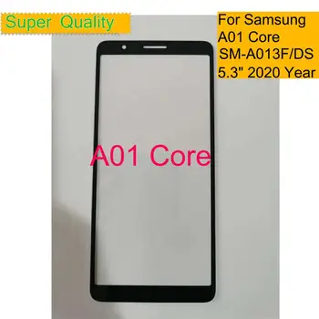 10Pcs/Daudz Par Samsung Galaxy A01 Core Touch Ekrāns Priekšējā Stikla Panelis LCD Ārējais Objektīvs A01 Core A013 SM-A013F/DS Priekšējā Stikla OCA