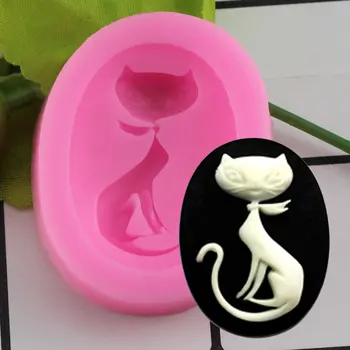 Mujiang 3D Gudrs Kaķis Ziepes Silikona Veidnes Pomādes Kūka Dekorēšanas Instrumentiem, Konfektes, Šokolādes Gumpaste Veidnes, Cepumu Cepšanas Veidnē