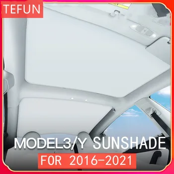 Par Tesla Model 3 19-21 modeli, Y Priekšā, Aizmugurē, jumta lūka, Vējstikla Jumta logu, Žalūziju Ēnojumu NetUpgrade Saule Toņos Stikla Jumta Saulessargs