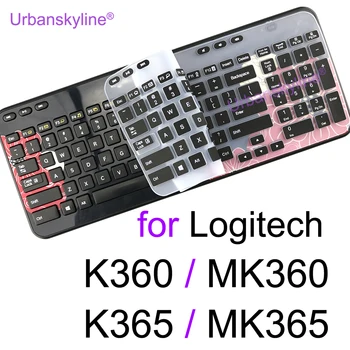Klaviatūras Vāks Logitech K360 K365 MK360 MK365, lai Logi Bezvadu Aizsardzības Aizsargs Ādas Skaidrs, Silikona TPU Gadījumā Būtiska