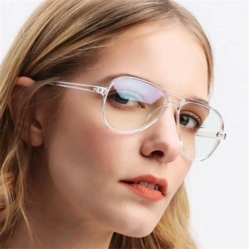Modes Personības PC Ovāls Optiskās Brilles Sievietēm, Vīriešiem Retro Skaidrs, Spoguļi Viltus Brilles Datoru Caurspīdīgs Rāmis
