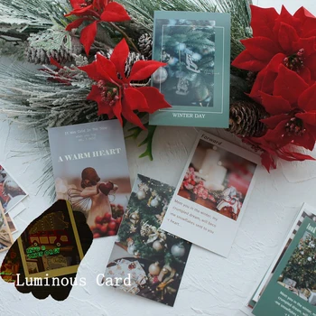 15pcs Gaismas Šodien Ir Diena, Ziemassvētku kartiņu, Kā Scrapbooking Puse ielūgumi DIY Apdare Dāvanu Kartes Apsveikuma Pastkartīti