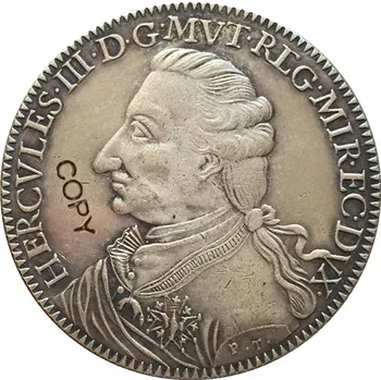 Itālijas valstis 1796 1 Tallero, Levant - Ercole III d ' este, kopēt monētas