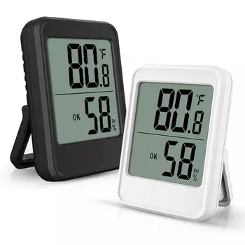 Mini LCD Digitālo Termometru, Higrometru, Iekštelpu Istabu Elektronisko Temperatūras un Mitruma Mērītāja Sensoru Platums Laika Stacija Mājās