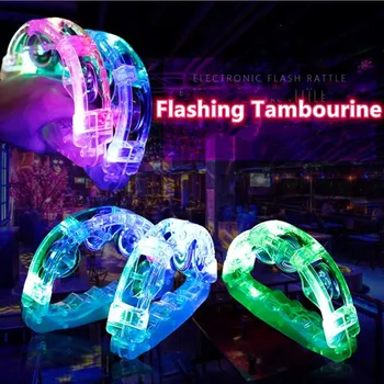1pc LED Tamburīns Skaidrs iedegties Maņu Rotaļlieta, kas Mirgo Tamburīns Instruments, Kratot Rotaļlieta Nav toksisks Festivālos Dzimšanas dienas svinības