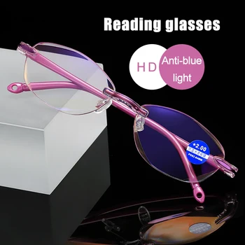 3pcs Modes Gatavo Presbyopic Brilles Sievietēm, Vīriešiem Zilā Gaisma Pretbloķēšanas Redzes Aprūpes Augstas Izšķirtspējas Bezrāmju Biznesa Brilles