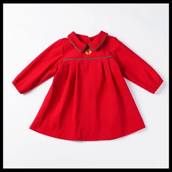 Ziemassvētku Girl Dress Pilna Piedurknes Sarkans Puse, Dzimšanas Dienas 2022. Gada Ziemas Apģērbu 1 2 3 4 G. Bērniem, Meiteņu Kleitas Augstas Kvalitātes Meitene Tērpiem