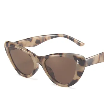 Modes Vintage Cat Eye Saulesbrilles Vīriešiem Sieviešu Klasisko Zīmolu, Dizainu, Luksusa, Saules Brilles Tendence Plastmasas Briļļu Rāmis Uv400